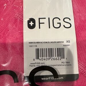 Figs Ribbon Pink Seamless Long Sleeve Top